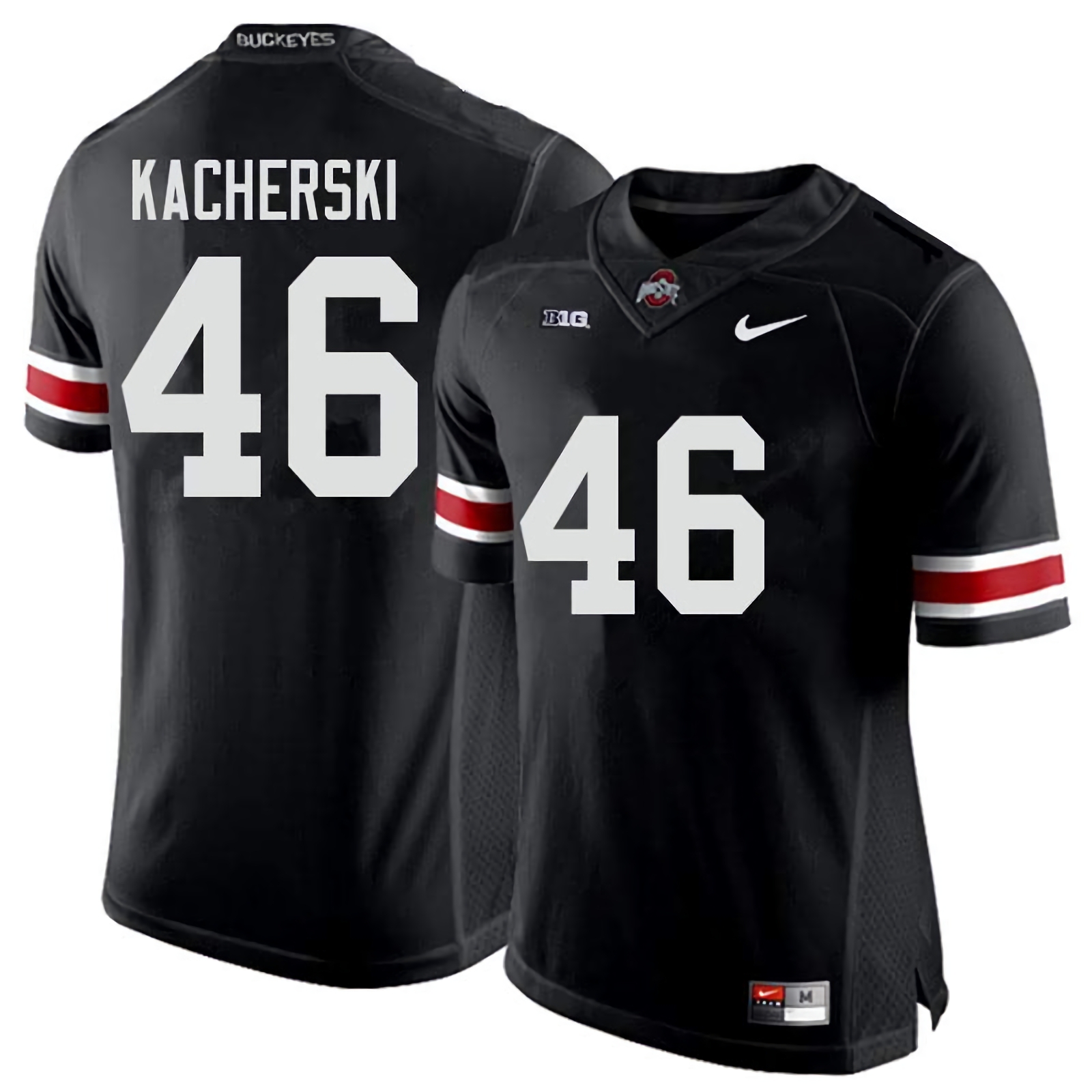 Cade Kacherski Ohio State Buckeyes Men's NCAA #46 Nike Black College Stitched Football Jersey RVJ1556FN